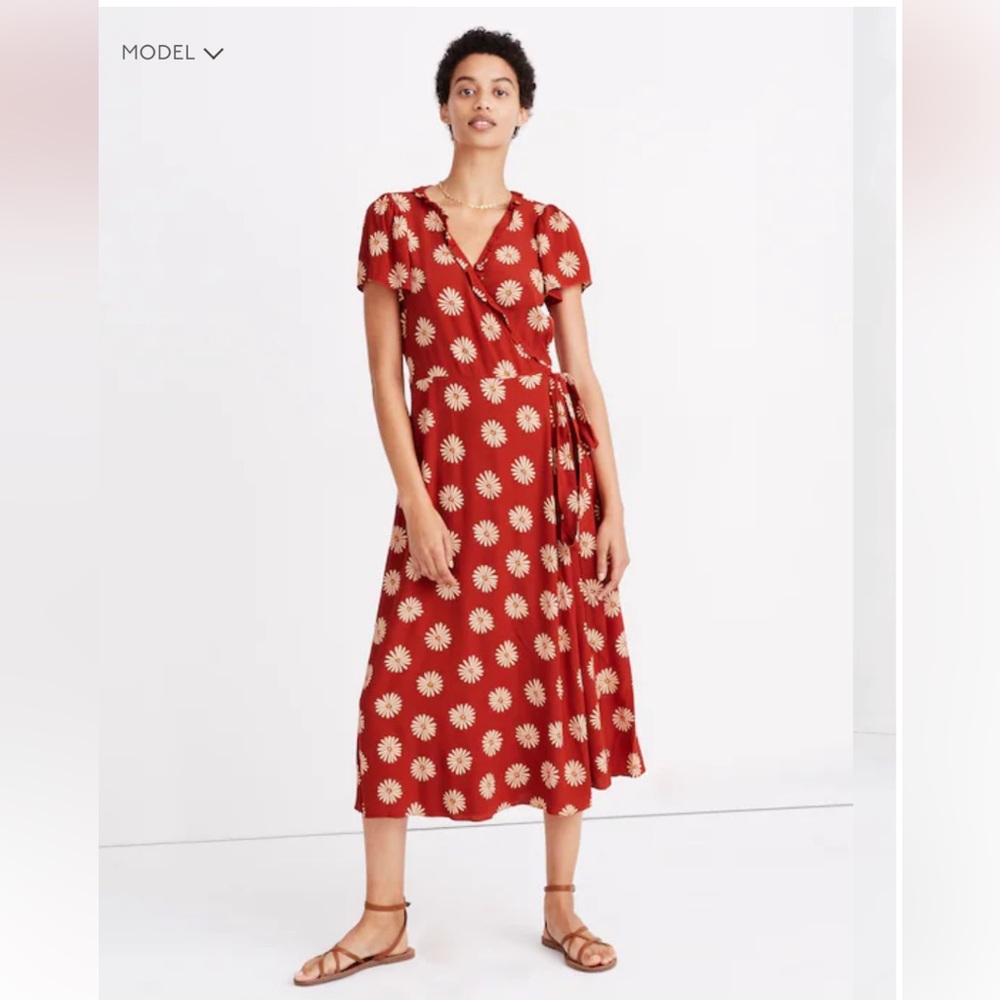 Madewell Floral Wrap Midi Dress